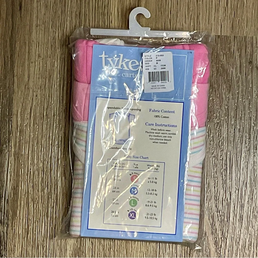 Carter's Tykes‎ 3 Pack Onesies Bodysuits Size 3-6 Months
